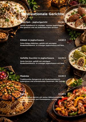 Speisekarte Seite 1